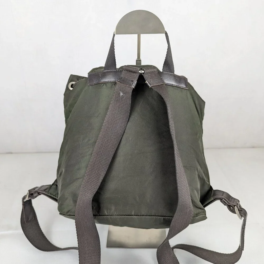 Pre-Loved Prada Tessuto Nylon Backpack Green Made in Italy. - Picture 4 of 16